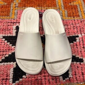 CROCS Brooklyn Slide Low Wedge Sandal - Size 8